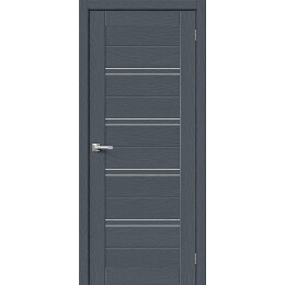 Дверь межкомнатная Браво-28 Экошпон, Stormy Wood, остекленная, magic fog, царговая