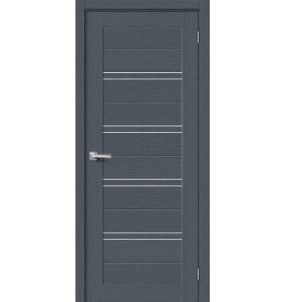 Дверь межкомнатная Браво-28 Экошпон, Stormy Wood, остекленная, magic fog, царговая