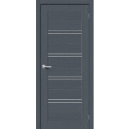 Дверь межкомнатная Браво-28 Экошпон, Stormy Wood, остекленная, magic fog, царговая