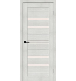 Дверь межкомнатная Браво-30 Экошпон, Bianco melinga, остекленная, magic fog, царговая