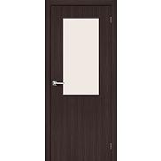 Дверь межкомнатная Браво-7 Экошпон Wenge Melinga, остекленная, magic fog, кромка abs, каркасно-щитовая