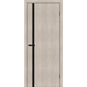 Дверь межкомнатная Мода-11 Экошпон Cappuccino Melinga, black shine, глухая, каркасно-щитовая