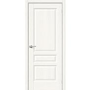 Дверь межкомнатная из эко шпона «Неоклассик-34» White Wood глухая