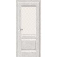 Дверь межкомнатная из эко шпона «Прима-3» Look Art остекление White Сrystal