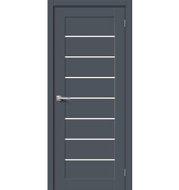Дверь межкомнатная Браво-22 Эмалит, Stormy Matt, остекленная, magic fog, царговая