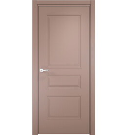 Дверь межкомнатная Ларедо-4 Эмалит, Софт мокко, глухая, кромка алюминиевая в цвет полотна, каркасно-щитовая