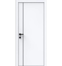 Дверь межкомнатная Лозана 01-15 Эмалит, Софт айс, глухая, кромка алюминиевая в цвет полотна, каркасно-щитовая