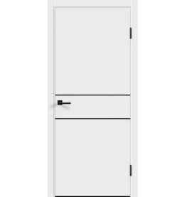 Дверь межкомнатная Лозана 02-6 Эмалит, Софт айс, глухая, кромка алюминиевая в цвет полотна, каркасно-щитовая