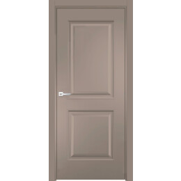 Дверь межкомнатная Орлеан-1 Эмалит Софт мокко, глухая, кромка алюминиевая в цвет полотна, каркасно-щитовая
