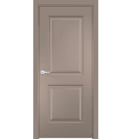 Дверь межкомнатная Орлеан-1 Эмалит, Софт мокко, глухая, кромка алюминиевая в цвет полотна, каркасно-щитовая