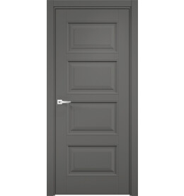 Дверь межкомнатная Орлеан-3 Эмалит, Софт графит, глухая, кромка алюминиевая в цвет полотна, каркасно-щитовая
