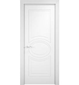 Дверь межкомнатная Париж-4 Эмалит, Софт айс, глухая, кромка алюминиевая в цвет полотна, каркасно-щитовая