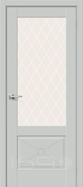 ДП ЭМА Прима-13.Ф2.0.0 Grey Matt White Сrystal 200*80