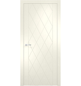 Дверь межкомнатная Севилья-10 Эмалит, Софт панакота, глухая, кромка алюминиевая в цвет полотна, каркасно-щитовая