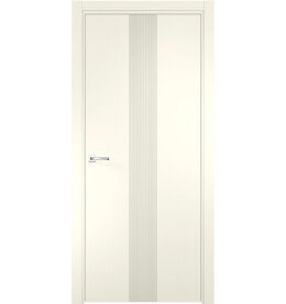 Дверь межкомнатная Севилья-16 Эмалит, Софт панакота, глухая, кромка алюминиевая в цвет полотна, каркасно-щитовая