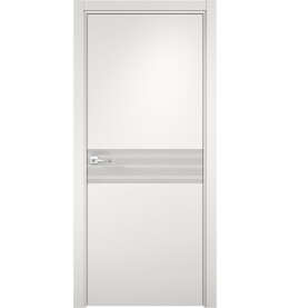 Дверь межкомнатная Севилья-17 Эмалит, Софт айс, глухая, кромка алюминиевая в цвет полотна, каркасно-щитовая