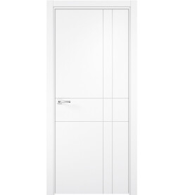 Дверь межкомнатная Севилья-2 Эмалит, Софт айс, глухая, кромка алюминиевая в цвет полотна, каркасно-щитовая