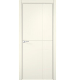 Дверь межкомнатная Севилья-2 Эмалит, Софт панакота, глухая, кромка алюминиевая в цвет полотна, каркасно-щитовая