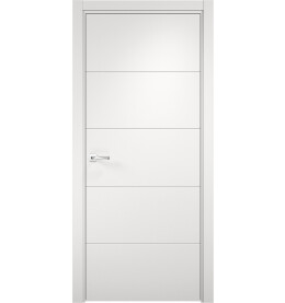 Дверь межкомнатная Севилья-21 Эмалит, Софт айс, глухая, кромка алюминиевая в цвет полотна, каркасно-щитовая