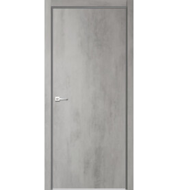 Дверь межкомнатная Севилья-32 Эмалит, Бетон светлый, глухая, кромка алюминиевая в цвет полотна, каркасно-щитовая