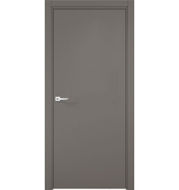 Дверь межкомнатная Севилья-32 Эмалит, Софт графит, глухая, кромка алюминиевая в цвет полотна, каркасно-щитовая