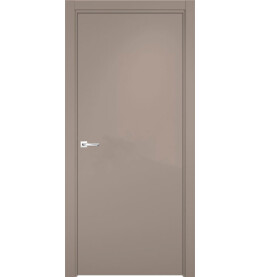 Дверь межкомнатная Севилья-32 Эмалит, Софт мокко, глухая, кромка алюминиевая в цвет полотна, каркасно-щитовая