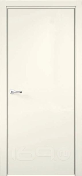 Дверь межкомнатная Севилья-32 Эмалит Софт панакота, глухая, кромка алюминиевая в цвет полотна, каркасно-щитовая