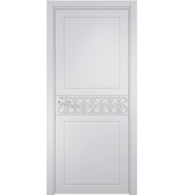 Дверь межкомнатная Севилья-7 Эмалит, Софт айс, глухая, кромка алюминиевая в цвет полотна, каркасно-щитовая