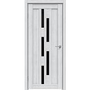 Дверь межкомнатная "Future-537" Дуб патина серый стекло Лакобель чёрное