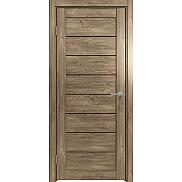 Дверь межкомнатная Future-538 ПВХ, Дуб Винчестер трюфель, остекленная, лакобель чёрный, царговая