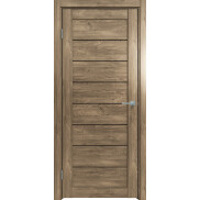 Дверь межкомнатная Future-538 ПВХ Дуб Винчестер трюфель, остекленная, лакобель чёрный, кромка нет, царговая