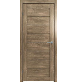 Дверь межкомнатная Future-538 ПВХ, Дуб Винчестер трюфель, остекленная, сатинат белый, царговая