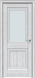 Дверь межкомнатная "Future-587" Дуб патина серый, стекло Сатинат белый