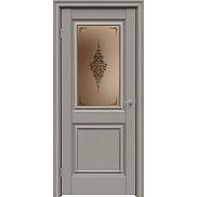 Дверь межкомнатная "Future-587" Дуб Серена каменно-серый, стекло Сатин бронза бронзовый пигмент