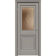 Дверь межкомнатная "Future-587" Дуб Серена каменно-серый, стекло Сатин бронза лак прозрачный
