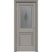 Дверь межкомнатная "Future-587" Дуб Серена каменно-серый, стекло Сатин графит лак прозрачный