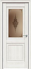 Дверь межкомнатная "Future-587" Дуб патина золото, стекло Сатин бронза бронзовый пигмент
