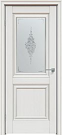 Дверь межкомнатная "Future-587" Дуб Серена светло-серый, стекло Сатин белый лак прозрачный