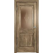 Дверь межкомнатная "Future-587" Дуб Винчестер трюфель, стекло Сатин бронза лак прозрачный