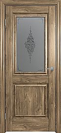 Дверь межкомнатная "Future-587" Дуб Винчестер трюфель, стекло Сатин графит лак прозрачный