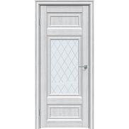 Дверь межкомнатная "Future-589" Дуб патина серый, стекло Ромб