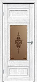 Дверь межкомнатная "Future-589" Дуб патина серый, стекло Сатин бронза бронзовый пигмент
