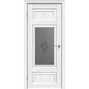 Дверь межкомнатная "Future-589" Дуб патина серый, стекло Сатин графит лак прозрачный