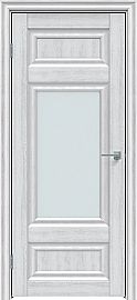 Дверь межкомнатная "Future-589" Дуб патина серый, стекло Сатинат белый