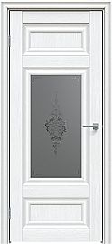Дверь межкомнатная "Future-589" Дуб серена белый кристалл, стекло Сатин графит лак прозрачный