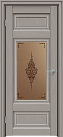 Дверь межкомнатная "Future-589" Дуб Серена каменно-серый, стекло Сатин бронза бронзовый пигмент