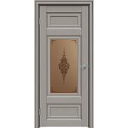 Дверь межкомнатная "Future-589" Дуб Серена каменно-серый, стекло Сатин бронза бронзовый пигмент