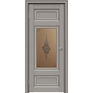 Дверь межкомнатная "Future-589" Дуб Серена каменно-серый, стекло Сатин бронза лак прозрачный
