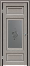 Дверь межкомнатная "Future-589" Дуб Серена каменно-серый, стекло Сатин графит лак прозрачный