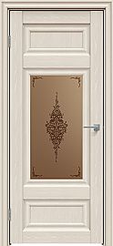 Дверь межкомнатная "Future-589" Дуб Серена керамика, стекло Сатин бронза бронзовый пигмент